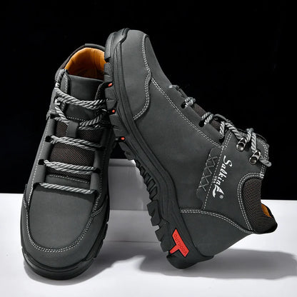 Bottes en matière effet cuir pour hommes