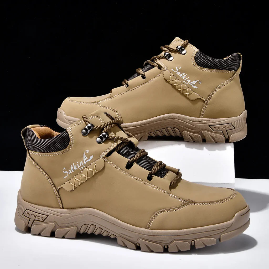 Bottes en matière effet cuir pour hommes