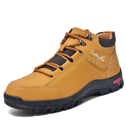 Bottes en matière effet cuir pour hommes