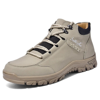 Bottes en matière effet cuir pour hommes