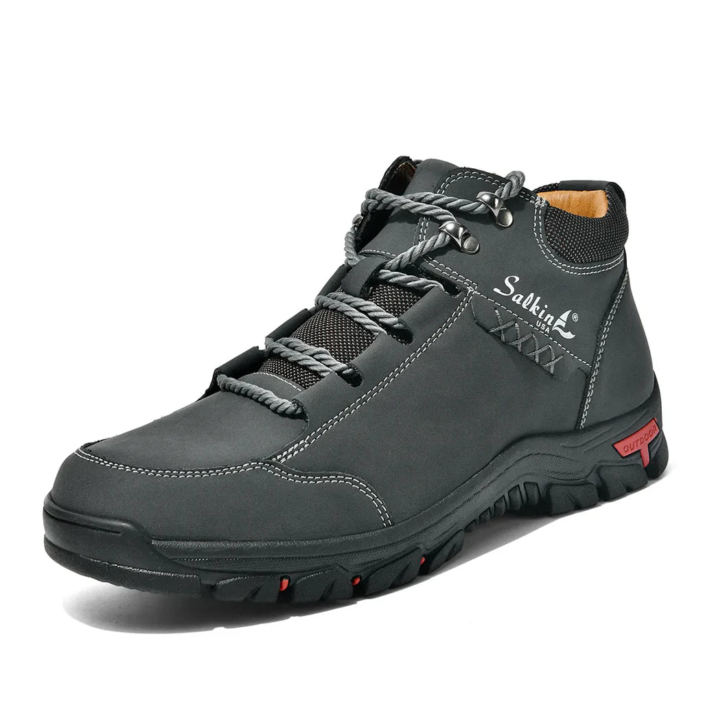 Bottes en matière effet cuir pour hommes