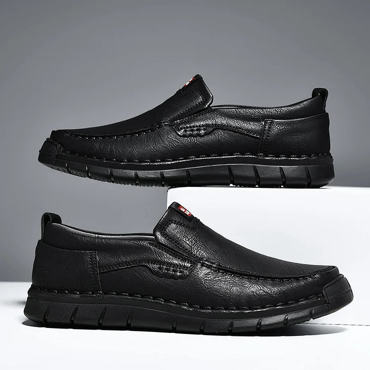 Mocassins Confort à Soutien Ergonomique en Effet Cuir pour Hommes