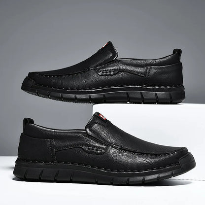 Mocassins Confort à Soutien Ergonomique en Effet Cuir pour Hommes
