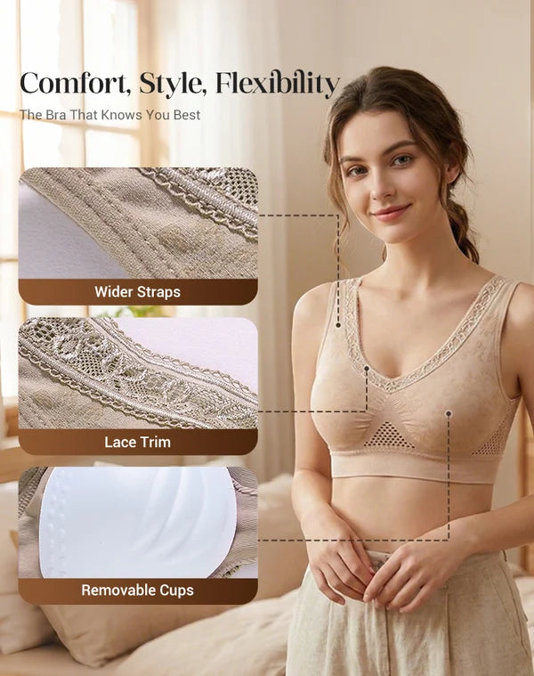 Soutien-gorge de Maintien Sans Armatures en Dentelle