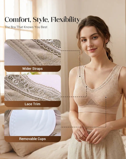Soutien-gorge de Maintien Sans Armatures en Dentelle