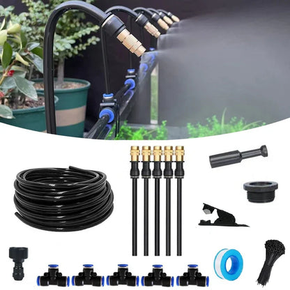 Kit de système d'irrigation par brumisation réglable pour jardin avec buses de pulvérisation