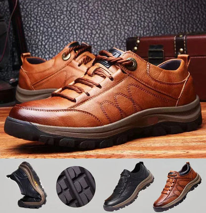 Chaussures de marche effet cuir résistantes à l’humidité pour hommes