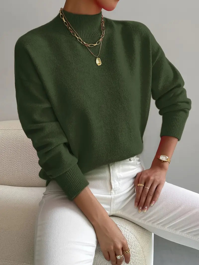 Pull à col roulé confortable pour femme
