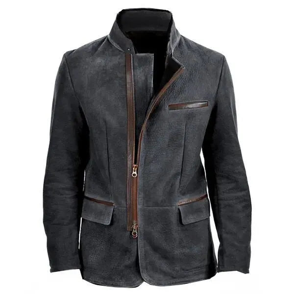 Veste zippée unie automne-hiver pour homme