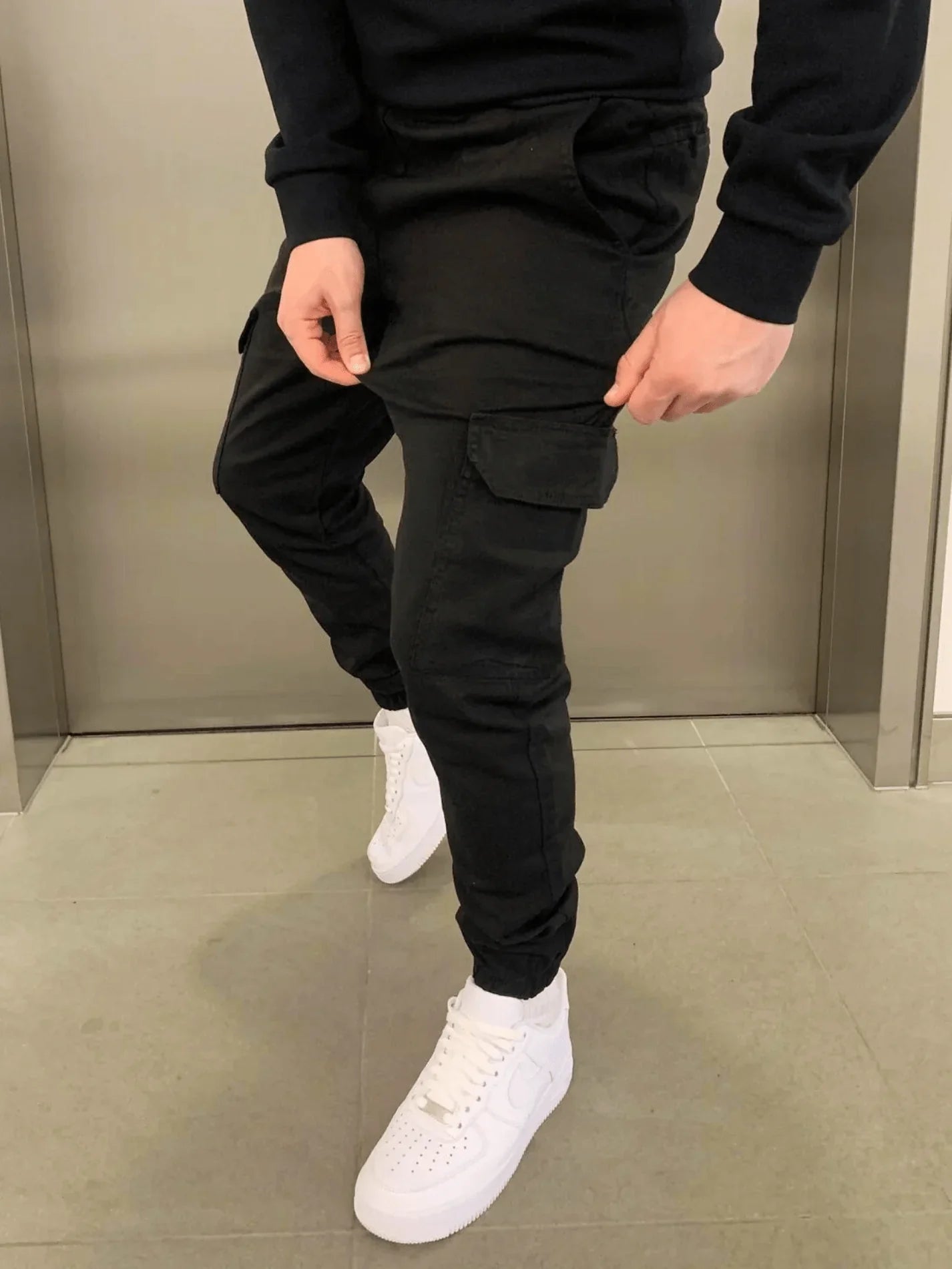 Pantalon cargo de jogging slim pour homme