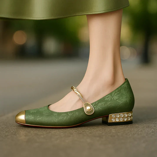 Ballerines Élégantes pour Femmes Ornées de Perles
