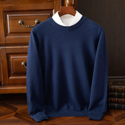 Pull en maille de précision ultra-douce en mélange cachemire-like pour homme
