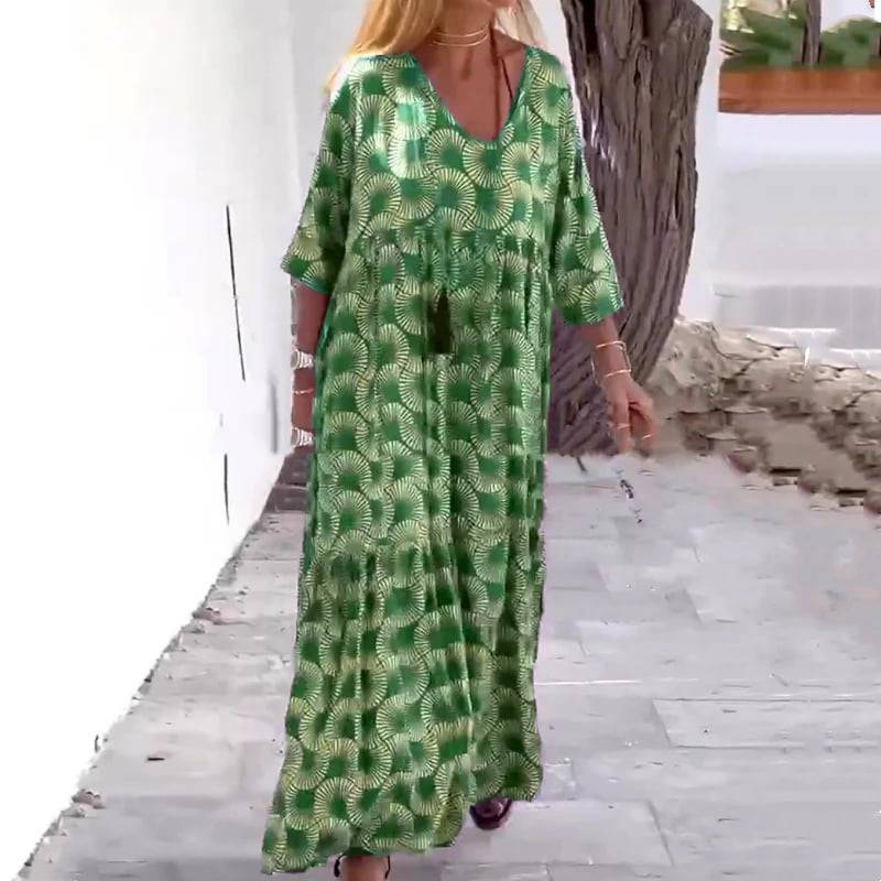 Robe fluide et décontractée pour femmes rondes, idéale au quotidien