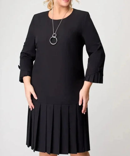 Robe plissée intemporelle unie pour femme