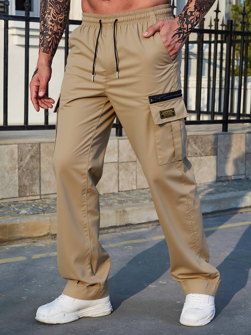 Pantalon cargo multipoches coupe décontractée pour homme