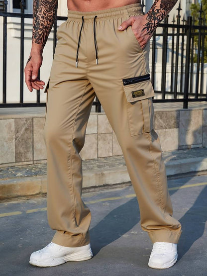 Pantalon cargo multipoches coupe décontractée pour homme