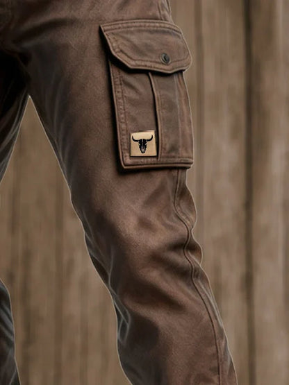 Pantalon utilitaire en toile de coton isolée pour homme