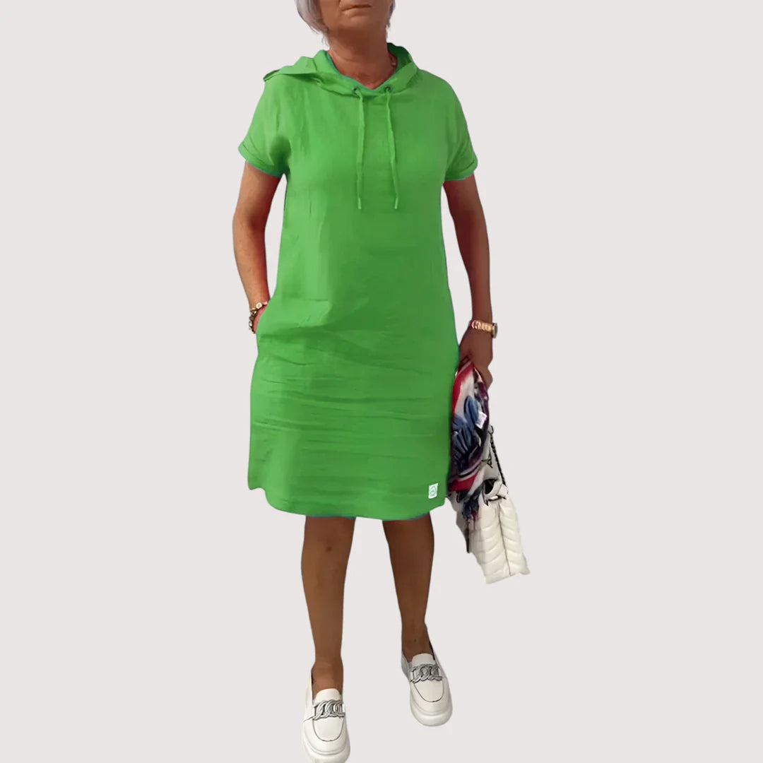 Robe d'été à capuche en coton pour femme
