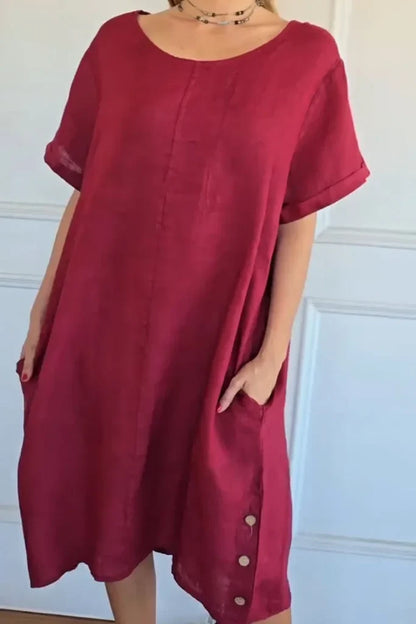 Robe d'été Elowyn en lin mélangé pour femme