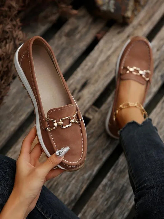 Mocassins de Marche Confortables et Faciles à Enfiler pour Femmes