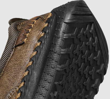 Chaussures de marche sans lacets effet cuir pour hommes