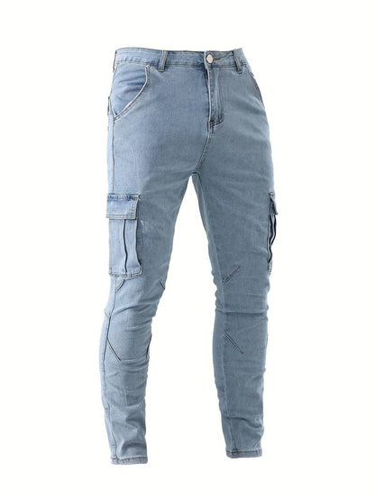 Jeans cargo slim pour homme
