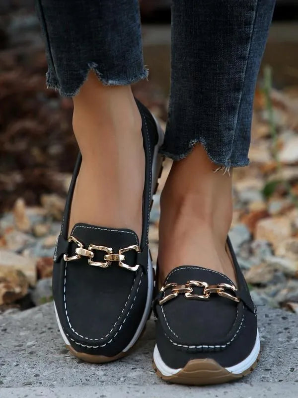 Mocassins de Marche Confortables et Faciles à Enfiler pour Femmes