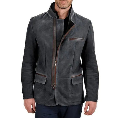 Veste zippée unie automne-hiver pour homme
