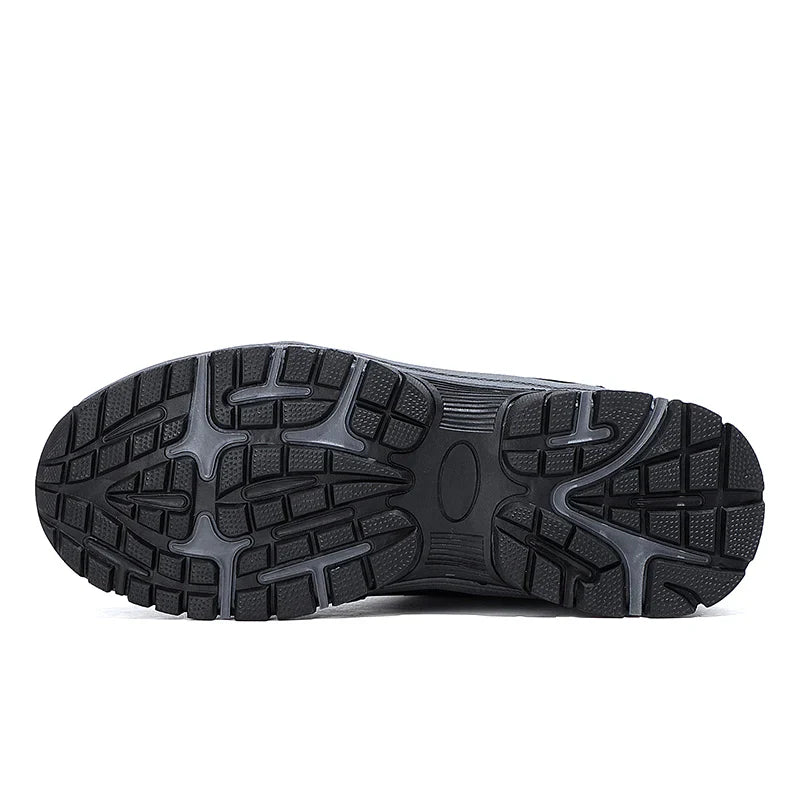 Bottes d'hiver imperméables doublées en polaire pour hommes, coupe large