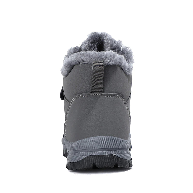 Bottes d'hiver imperméables doublées en polaire pour hommes, coupe large