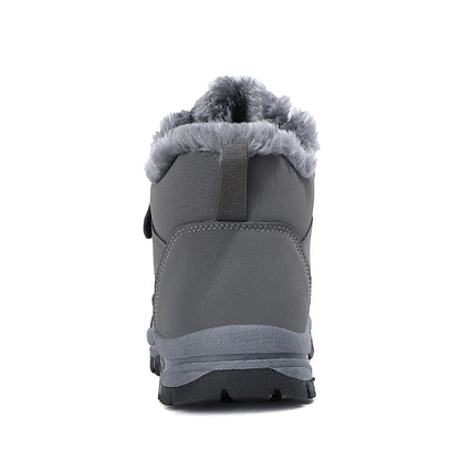 Bottes d'hiver imperméables doublées en polaire pour hommes, coupe large