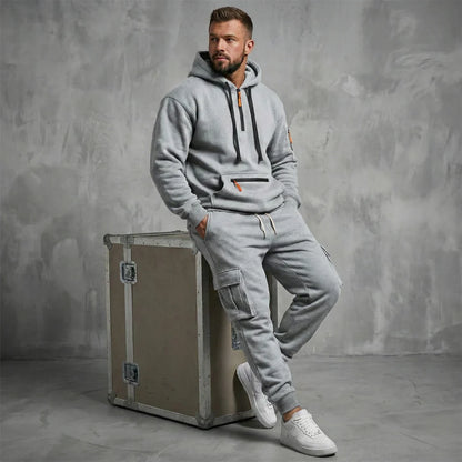Ensemble sweat à capuche et jogging thermique pour homme
