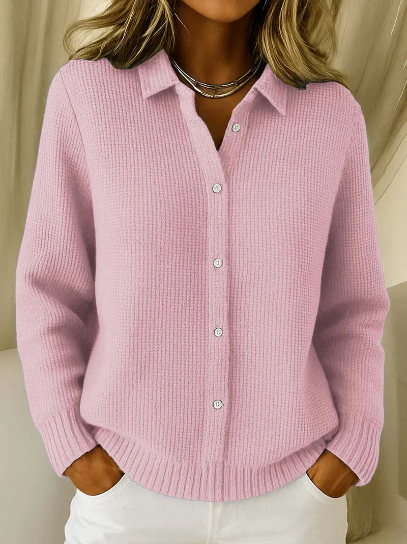 Chemise classique à boutons et ceinture pour femme
