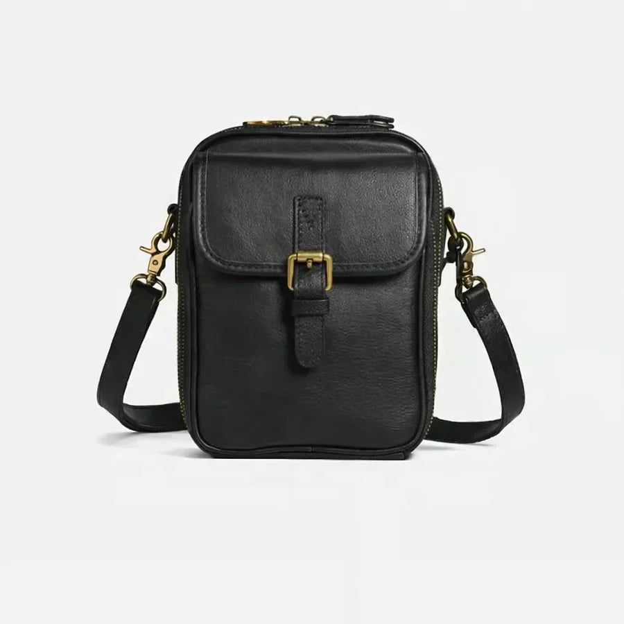 Sac à Main Bandoulière Compact en Effet Cuir pour Femme