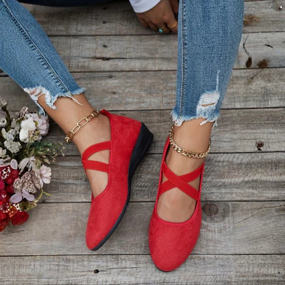 Chaussures Femme Élégantes à Talon Compensé Confort – Enfilage Facile