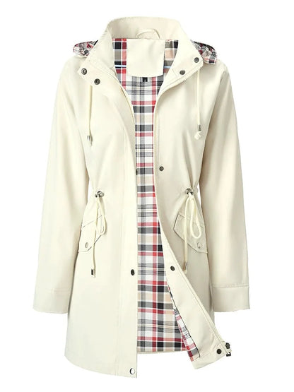 💗🧥Veste imperméable à carreaux pour femme 🍃