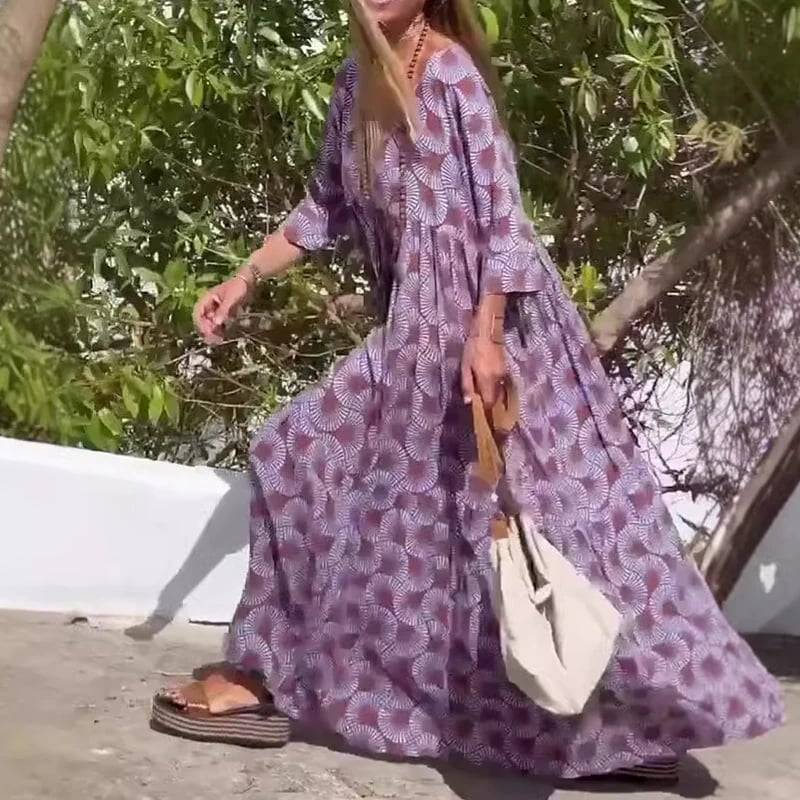 Robe fluide et décontractée pour femmes rondes, idéale au quotidien
