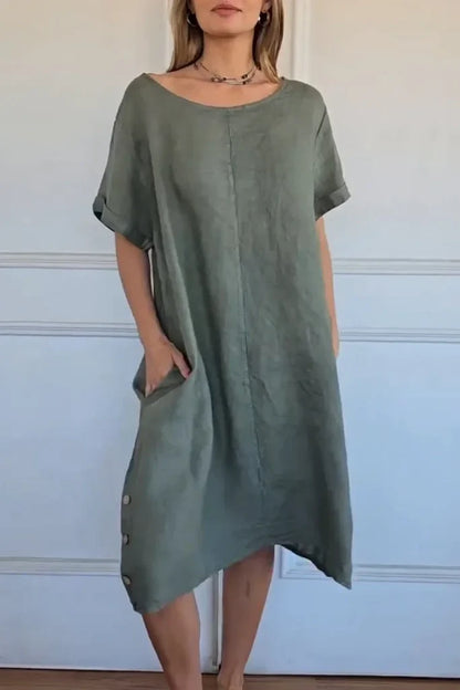 Robe d'été Elowyn en lin mélangé pour femme
