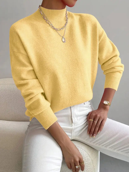 Pull à col roulé confortable pour femme