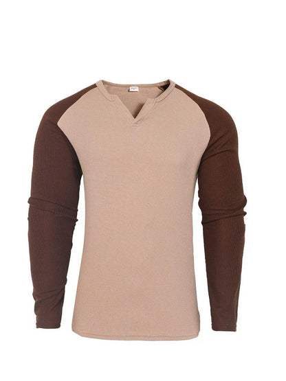Ensemble de hauts raglan côtelés coupe slim pour homme