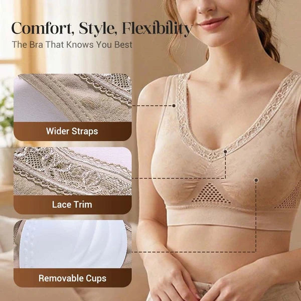 Soutien-gorge de Maintien Sans Armatures en Dentelle