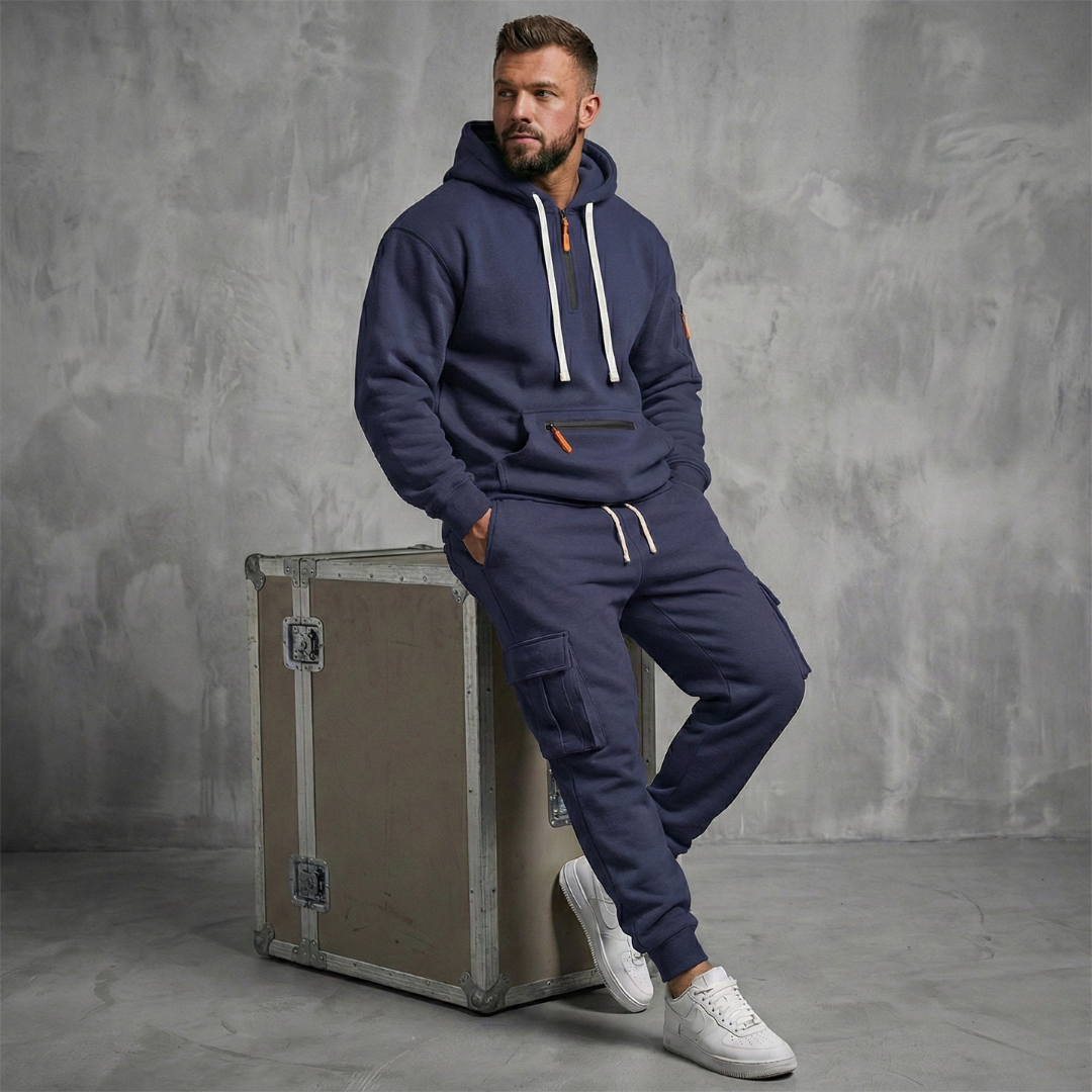 Ensemble sweat à capuche et jogging thermique pour homme