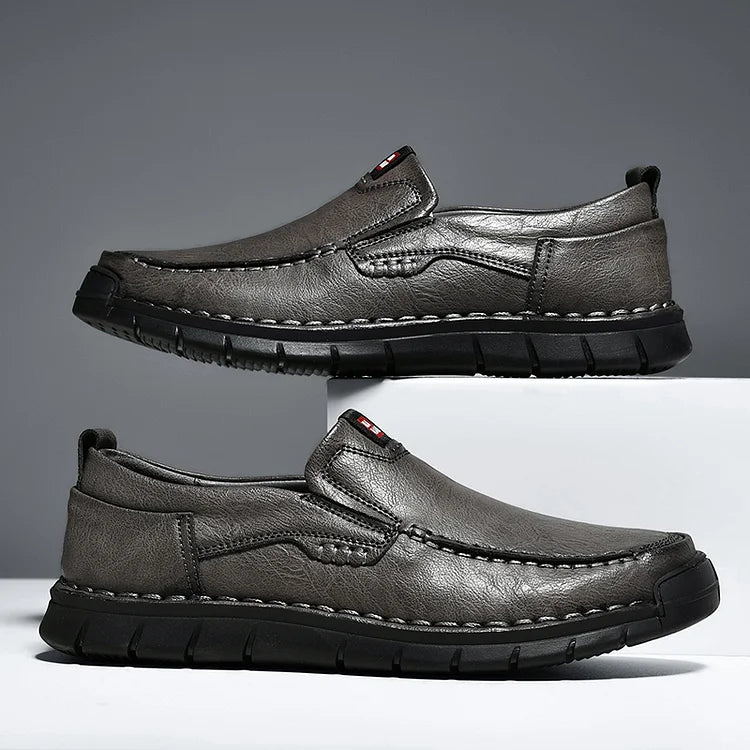 Mocassins Confort à Soutien Ergonomique en Effet Cuir pour Hommes