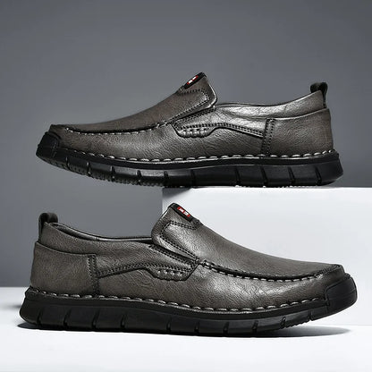 Mocassins Confort à Soutien Ergonomique en Effet Cuir pour Hommes