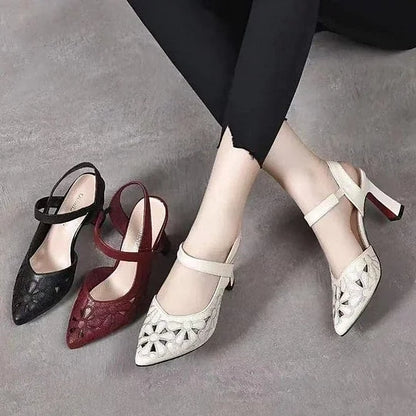 Escarpins confortables pour femmes, aspect cuir souple, avec soutien de la voûte plantaire