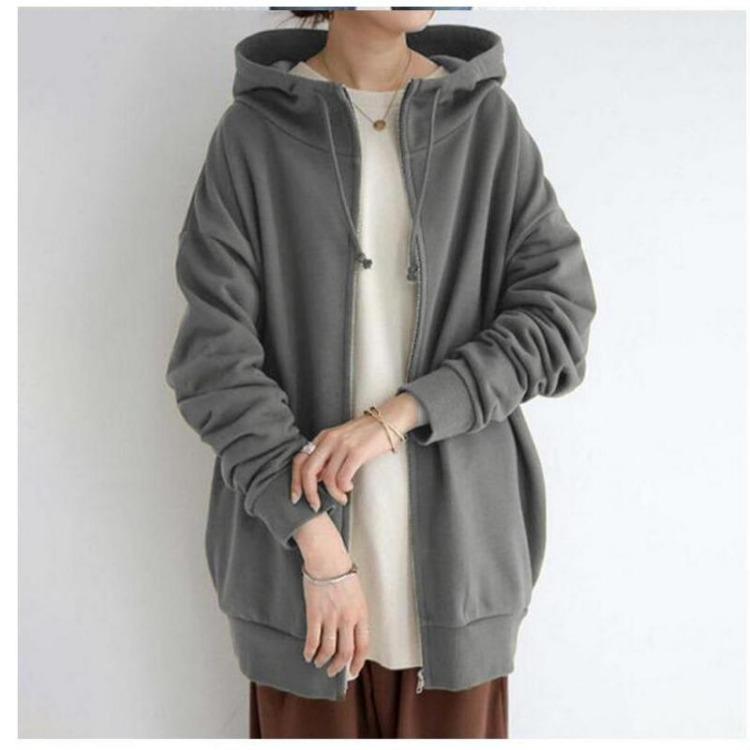 Pull à capuche zippé automne/hiver pour femme
