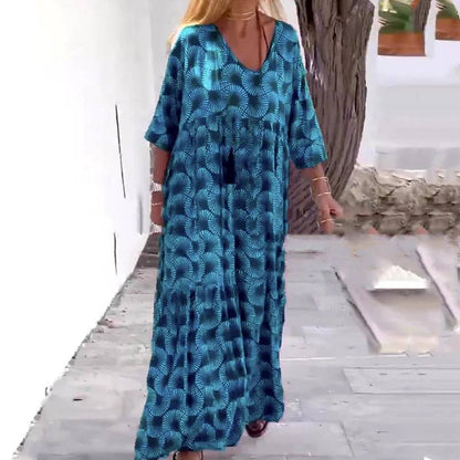 Robe fluide et décontractée pour femmes rondes, idéale au quotidien