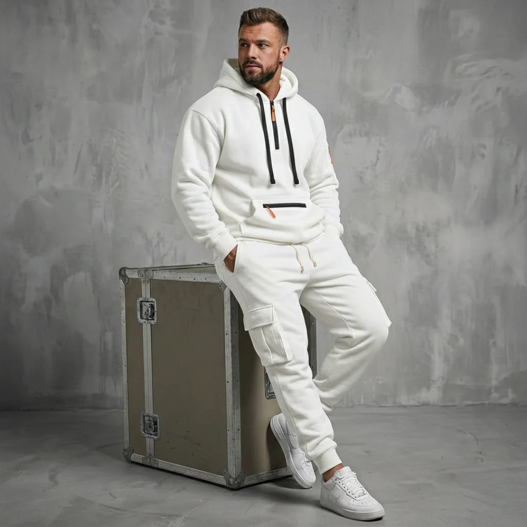 Ensemble sweat à capuche et jogging thermique pour homme