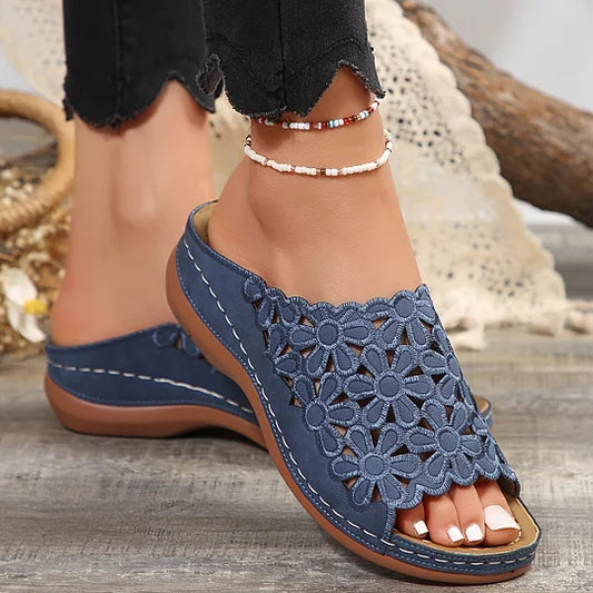 Pantoufles Respirantes à Bout Ouvert Confort pour Femmes