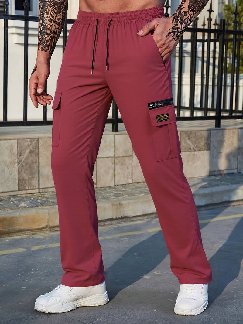 Pantalon cargo multipoches coupe décontractée pour homme